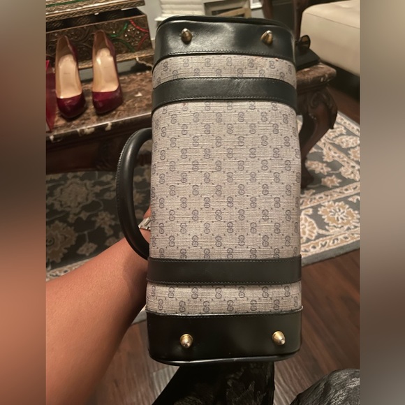 Gucci hand bag wallet and key holder Navy Blue Micro G. - Picture 6 of 14